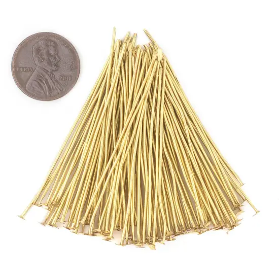 The Bead Chest Gold 21 Gauge 2 Inch Head Pins (Approx 100 pieces) {2}