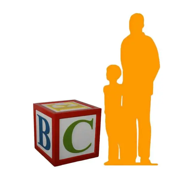 Letter Block Alphabet 24" Over Sized Statue {2}