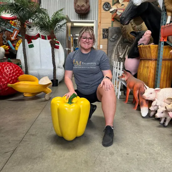 Yellow Bell Pepper Over Sized Statue {3}