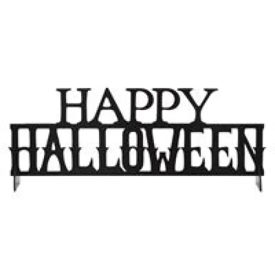 Black "Happy Halloween" Acrylic Centerpiece {1}