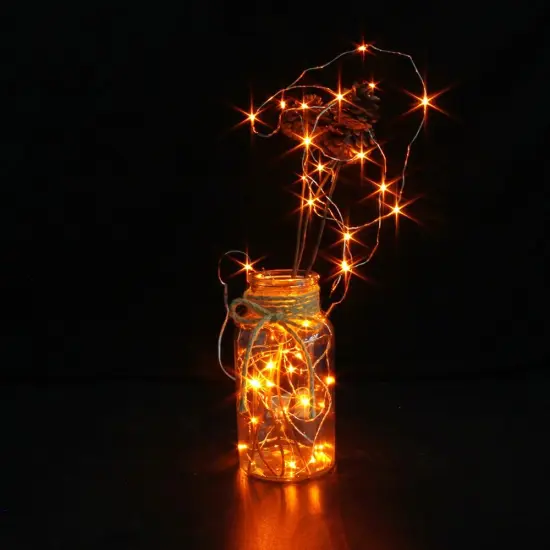 6 Pack Orange Fairy String Lights - 3.3ft, 20 LED {3}