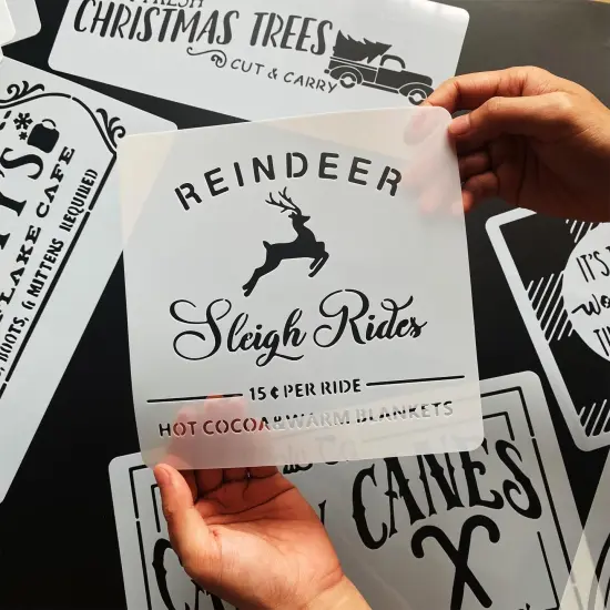 14PCS Christmas Stencils {2}