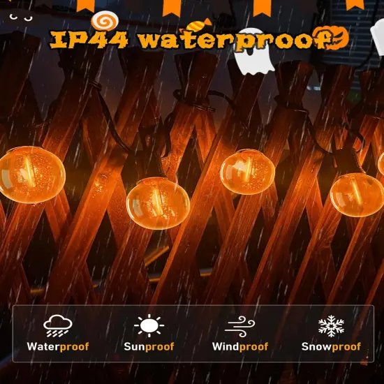 25Ft G40 Halloween Orange String Lights {4}