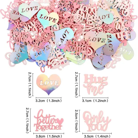 100 PCS Valentine's Day Confetti - Hug Pink {4}