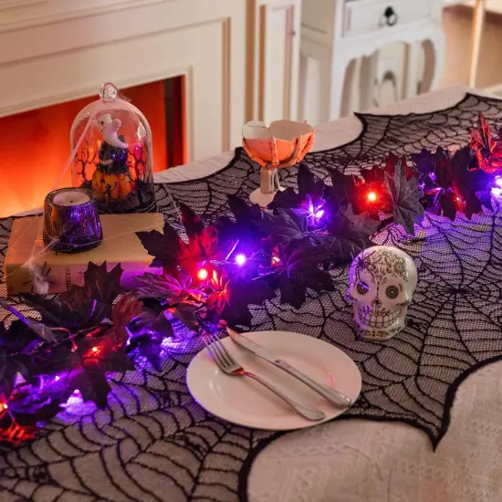 9ft Halloween Garland with Lights {3}