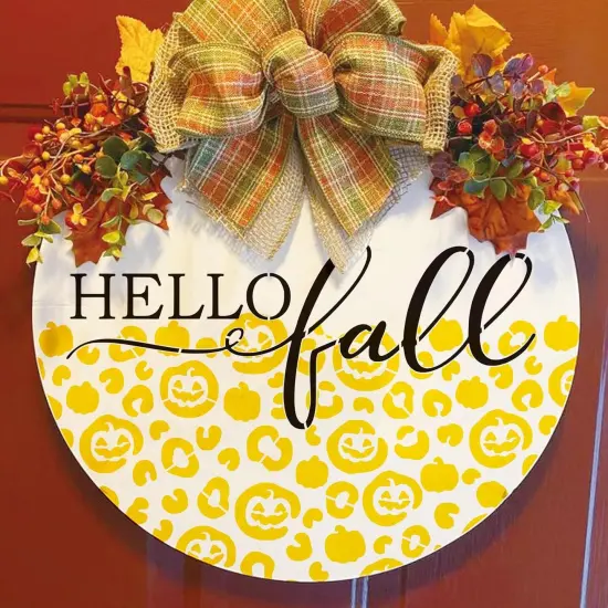 Fall Stencils for Painting on Wood Crafts Reusable (18 Half Round) {3}