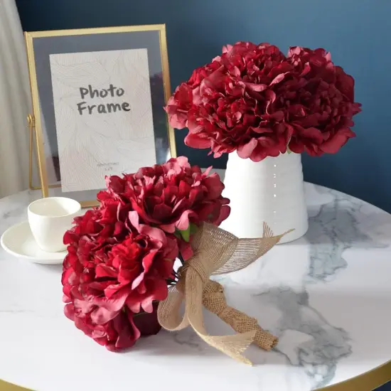 Artificial Flower Peonies, Silk Peonies with 6" Stems, Flowers Suitable for Wedding Bouquets, {2}