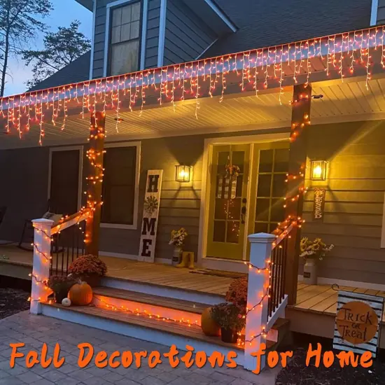 400 LED Orange Halloween Lights - Orange {6}