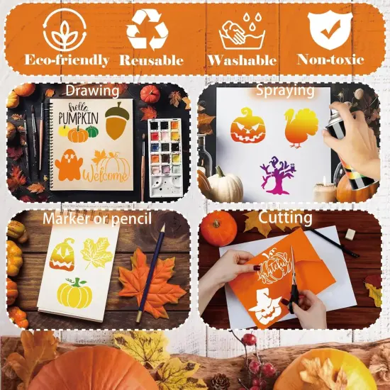 45Pieces Christmas Halloween Fall Thanksgiving Cookie Stencils (45 Holiday) {3}