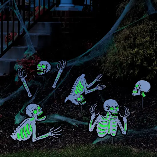 5 Pieces Halloween Yard Signs Outdoor Decorations Fluorescent Halloween {3}