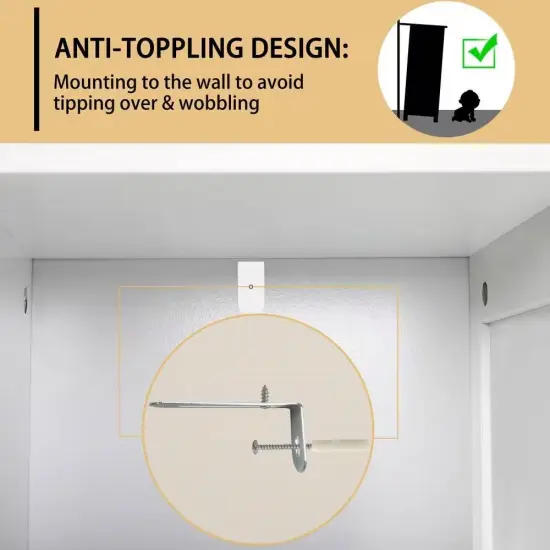 Modern Farmhouse 4-Drawer Bathroom Linen Cabinet in White Wood Finish {4}