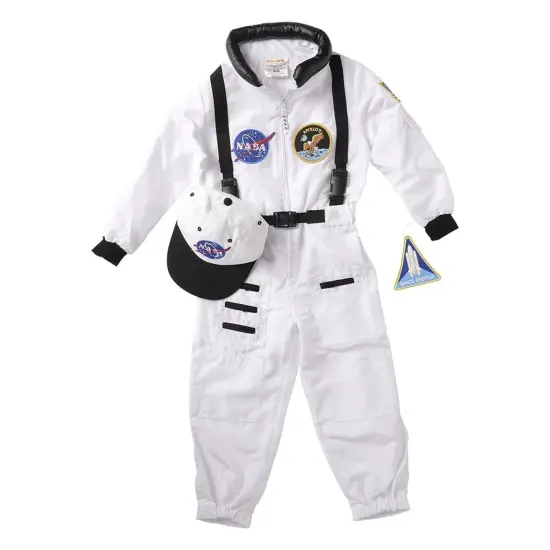 Jr Astronaut Suit (White) W/Cap Child Costume {3}