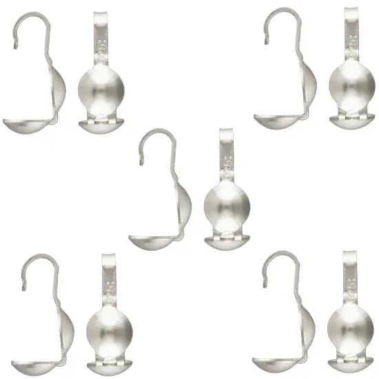 JewelrySupply Clam Shell Bead Tip .925 Sterling Silver (Package of 10) {1}