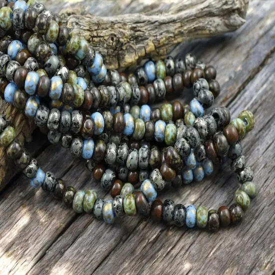 2/0 Aged Nyx Picasso Mix Seed Beads (19' Strand) {2}