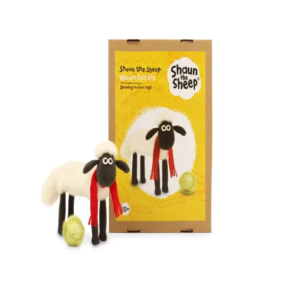 Felting Kit - Aardman Shaun the Sheep - on four legs Needle Felt Kit {4}
