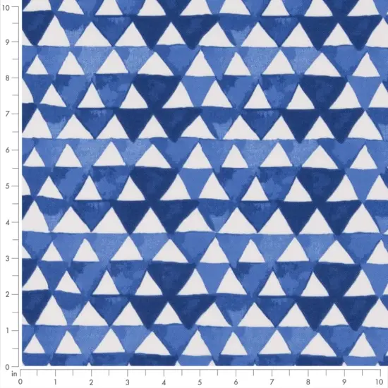 Indigo - Blue Abstract & Geometric Upholstery Fabric 54 Inches" {4}