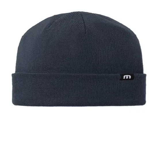 TravisMathew Solid Cuffed Beanie Acrylic Warm Comfortable Adjustable Cuff Black {4}