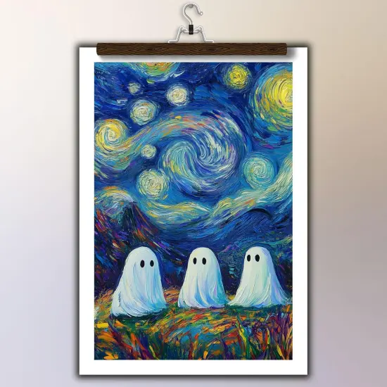 Three Friendly Ghosts Canvas Print {2}