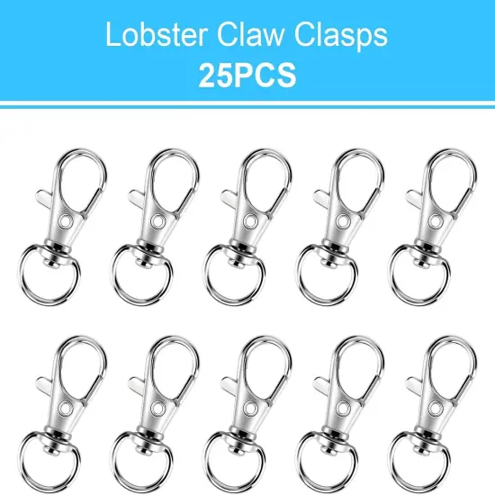 50PCS Metal Lobster Claw Clasp with Key Rings {2}