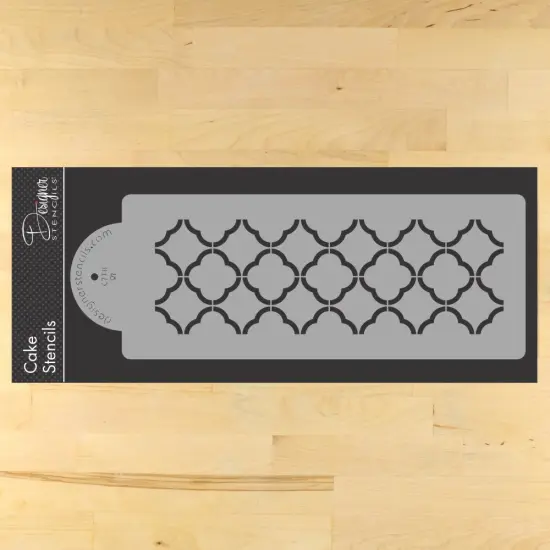 Quatrefoil Outline Cake Stencil | C718 by Designer Stencils | Cake Decorating Tools | {1}