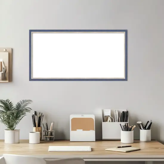 Theo Narrow Framed Dry Erase Magnetic Board Blue {6}
