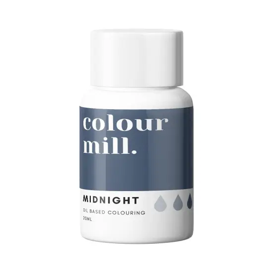 20ml Oil Based Colouring Midnight Rich Vibrant Gel Colour Perfect For Buttercream Chocolate Cake Ganache {1}