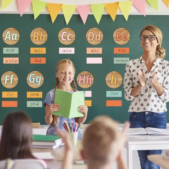 82Pcs Groovy Boho Word Wall Bulletin Board Set {3}