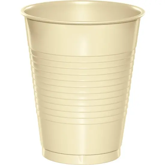 240 pc Bulk Ivory 16 oz Plastic Cups {1}