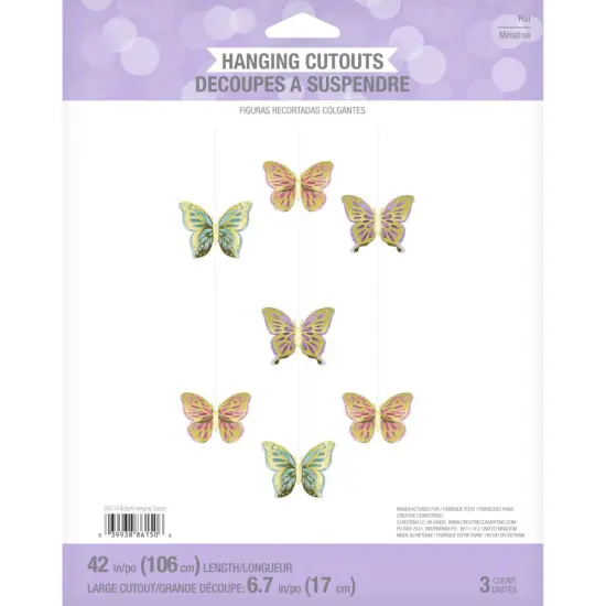 36 pc Bulk Butterfly Shimmer Hanging Cutouts {5}