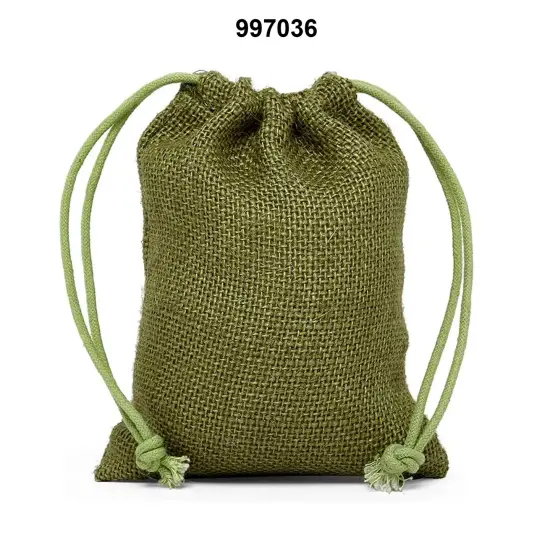 Colored Jute Bag 3" x 5" Bright and Eco-Friendly {3}