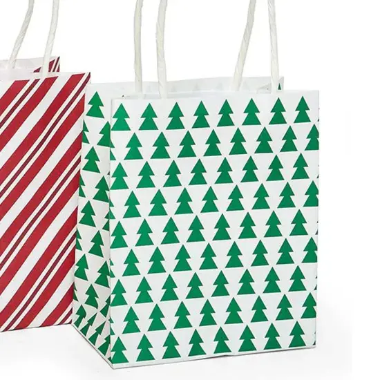 Assorted Holiday Gift Bags 4.5" x 2.625" x 5.375" {4}