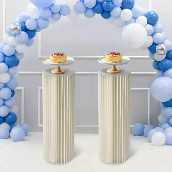 Centerpiece Stands Columns Display with Acrylic Lid Self-adhesive Strip Design {5}