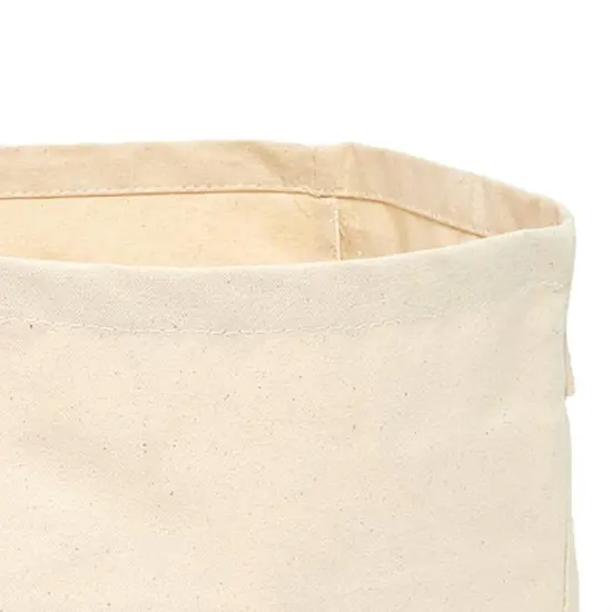 Burlap/Canvas Storage Basket 9" x 9" x 7" Versatile and Durable {6}