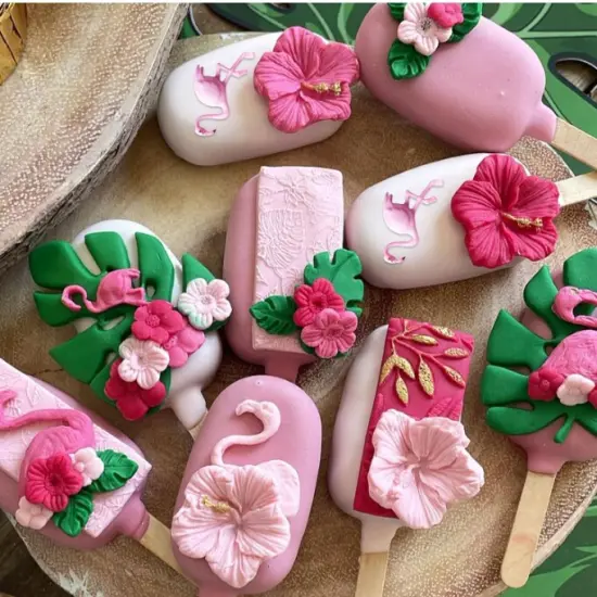 Tropical Monstera Leaves Silicone Molds {3}