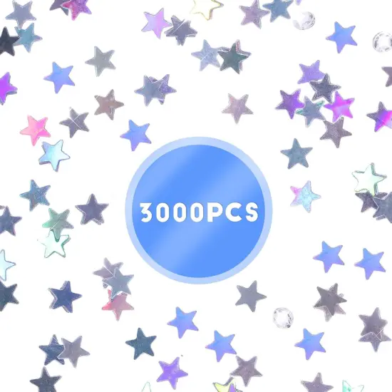30g Star Confetti with Sparkles Silver Stars {4}