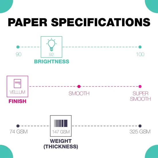 8.5&rdquo; x 11&rdquo; Orchid Purple Cardstock Paper &ndash; 67lb Vellum Bristol, 147gsm &ndash; 250 Sheets Premium Lightweight Cardstock with Textured Finish for Printing, Crafts & Invitations {3}