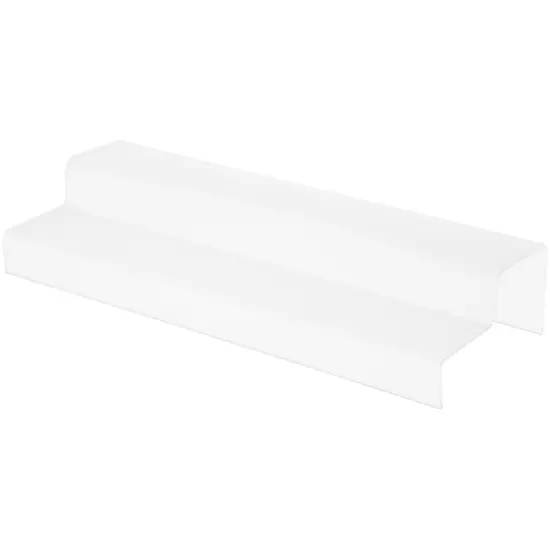 Plymor Frosted Acrylic 2-Step Solid Back Display Stairs, 3.25" H x 18" W x 6.25" D {1}