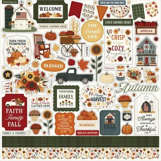 Carta BellaAmericana Element Sticker: 12x12 Cardstock Stickers {1}