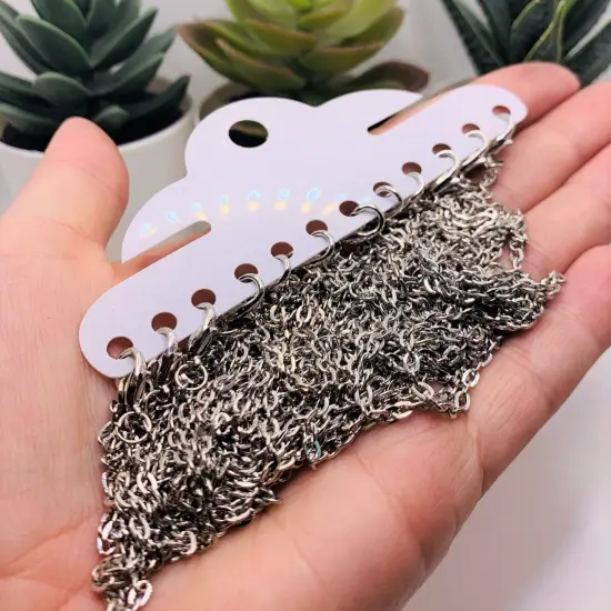 24" Antique Silver Pre-Made Necklace Chains {2}