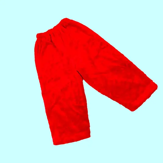 Professional Santa Pants in Deluxe Red Plush with Elastic Waist and Side Pockets Replacement Option {3}