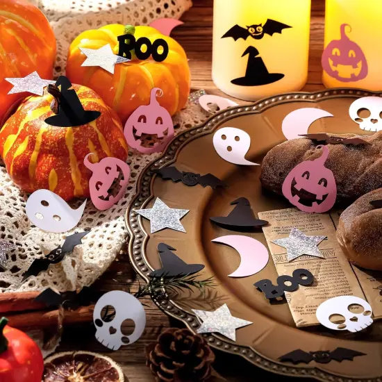 400 Pcs Halloween Bat Ghost Glitter {5}