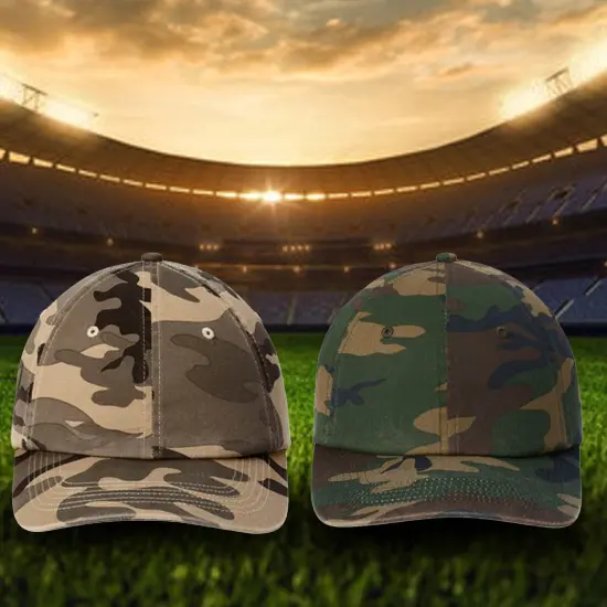 Port Authority&reg; Camouflage Cap, Unstructured Low Profile Cotton Twill Hat with Hook-and-Loop Closure Winter Camo {7}