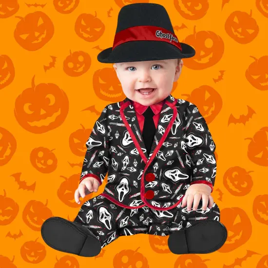 Adorable Toddler Ghost Face Party Suit Costume with Hat {2}