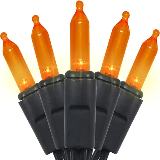 Orange LED Halloween String Lights - 35 Count, 11 Feet {1}