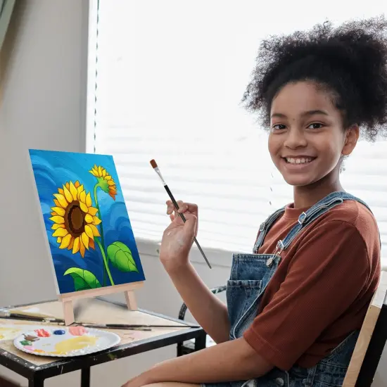 Pre Drawn Canvas Painting Kit for Adults Kids (8x10) {3}