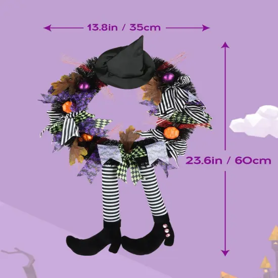 Halloween Witch Wreath - Black {4}