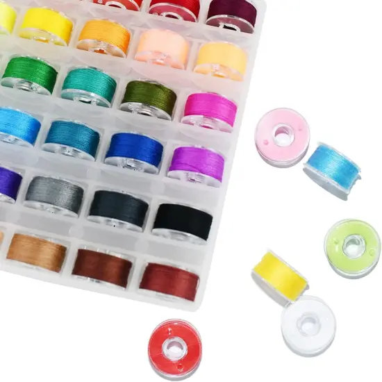 36 Pcs Bobbins and Sewing Threads Prewound with Storage Plastic Case {4}