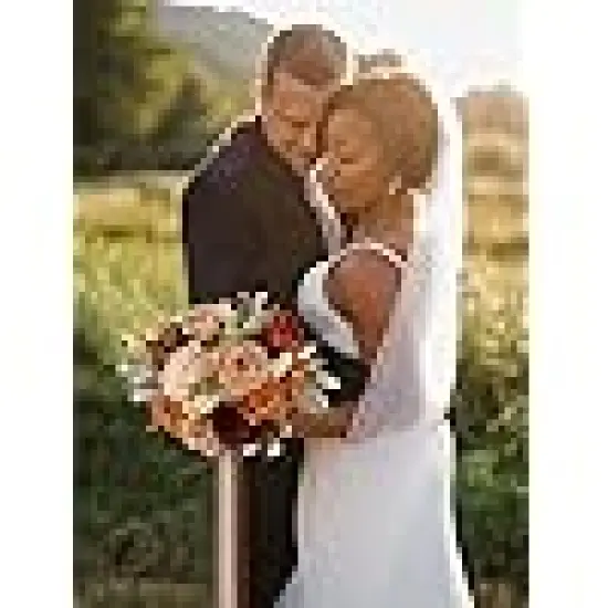 Rinlong Burnt Orange Wedding Bouquet {4}