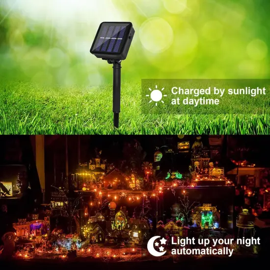 2 Pack Solar Powered String Lights - Total 200 LED, 66FT with 8 Modes {5}