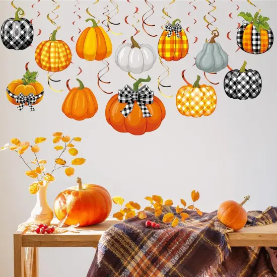 54 Pcs Fall Party Hanging Swirls Decorations {5}